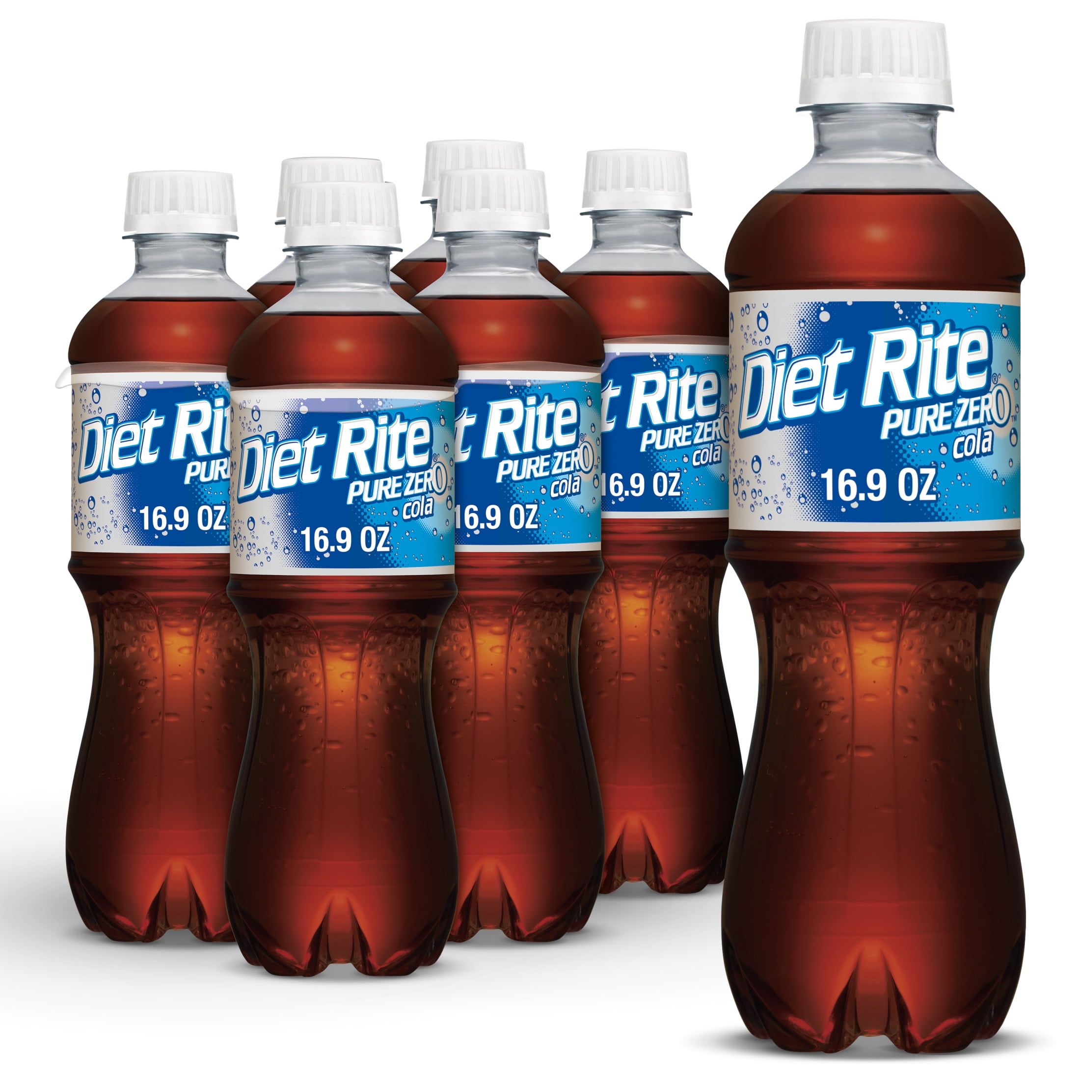 (3 pack) Diet Rite Caffeine Free Soda Pop, 16.9 fl oz, 6 Pack Bottles
