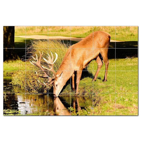 Deer Ceramic Tile Mural Kitchen Backsplash Bathroom Shower, 402756-M64