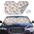 thumbnail image 2 of Kdxio Floral Puppy Print Windshield Sun Shade,UV Rays and Sun Heat Protection,Sunshade for Car Windshield,Car Shade Front Windshield - Small, 2 of 6