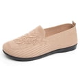 thumbnail image 4 of IEMIEMIEM Womens Orthopedic Shoes Arch Support Flower Embroidered Running Shoes Wide Slip on Non Slip Business Casual Shoes Mesh Stretch Soft 2026 Orthopedic Shoes Khaki 6.5 Wide, 4 of 7