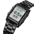 thumbnail image 3 of Fashion Men's Digital Analog Watches Square Face Sport Casual Dual Display Multifunctional Wristwatch for Men with Alarm Waterproof LED Luminous, 3 of 8