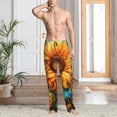thumbnail image 2 of Balery Deep Yellow Colorful Sunflower Pantalones de pijama para hombre, pijama ultraligero, pantalón de descanso-3X-Large, 2 of 6