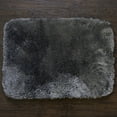 thumbnail image 2 of Bath Rug, Non Skid Back, Soft Faux Fur - St. Lucia Prima 20" x 32" Charcoal, 2 of 3