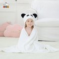 thumbnail image 3 of Toalla con Capucha Premium para Niños - Diseño Unicornio - Super Suave Oversize - Toalla de Baño con Capucha 100% Algodón para Niñas - Panda Blanco y Negro 80*130 Micron JAMW Sencillez, 3 of 5