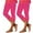 Hot Pink, variant on 2PC Plus Size Capri Leggings Women's Summer High Waisted Solid Capris Matching Slim Fitting Yoga Gym Pants