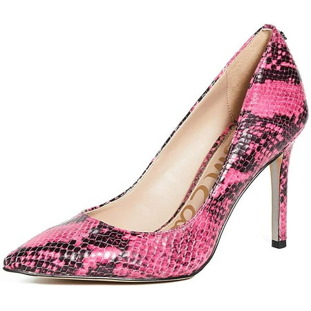 Sam Edelman Hazel Hot Pink Snake Print Pointed Stiletto Dress Shoes Pumps (9)