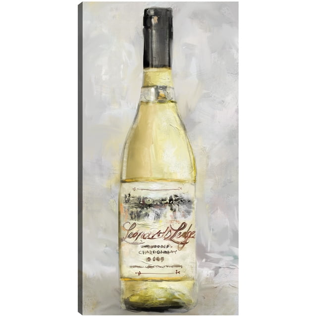 Cuadro Decorativo - Botella de Blanco Jr Impresión en canvas, estrechado