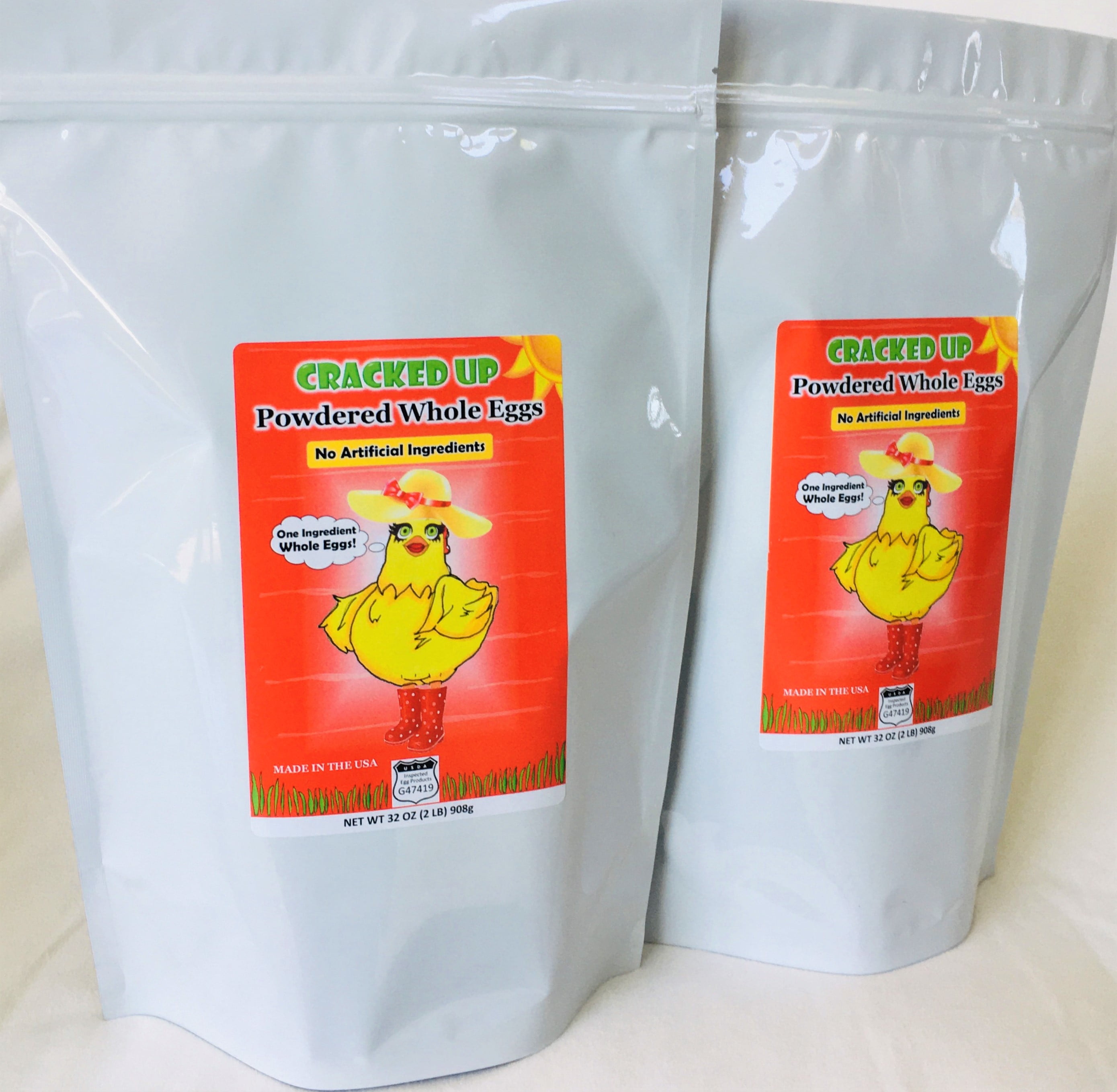 Whole Powdered Egg, 2 Pack, 4 Pounds Total, Makes 140 Large Eggs, Farm