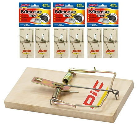 Wooden Lobster Traps - 12 Mouse Traps Snap Spring Wooden Rodent Control Rat Mice Bait Trap Trays Boards