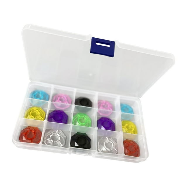 Milaget 15 Pieces Electric Guitar Effect Pedal Footswitch Foot Nail Cap with Storage Box Octagon