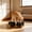 Black #0, variant on Ceramic Elevated Cat & Dog Food Bowl with Double Bowl Design | Raised Feeder for Neck Support | 550ml Capacity | 1 Piece