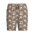 thumbnail image 4 of Wukai Raccoon Men’s Short Pajama Pants With Pockets Soft Sleep Pj Shorts for Men-XX-Large, 4 of 6