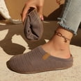 thumbnail image 2 of KIJBLAE Women's Mesh Fabric Closed Toe Slide Slippers, Flat Soft Sole Lightweight One Step Indoor Outdoor Casual Slides Coffee 38, 2 of 8