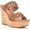 Brown, variant on Nine West Womens KALANI2 Cork heel Square toe Wedge Sandals