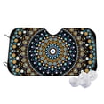 thumbnail image 2 of Lsque Dot Mandala Car Windshield Sun Shade | Accordion Folding Style Auto Shade for Car Truck SUV Van | Blocks UV Rays Sun Visor Protector | Small, 2 of 7
