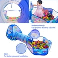 thumbnail image 2 of Tienda de campaña PigPigPen 3 para niños con túnel, piscina de bolas y aro, 2 of 7