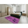 thumbnail image 5 of Ahgly Company Machine Washable Indoor Rectangle Transitional Dark Magenta Purple Area Rugs, 6' x 9', 5 of 7
