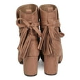 thumbnail image 4 of Refresh city01 Women Faux Suede Almond Toe Wrapround Tasseled Chunky Heel Bootie, 4 of 5
