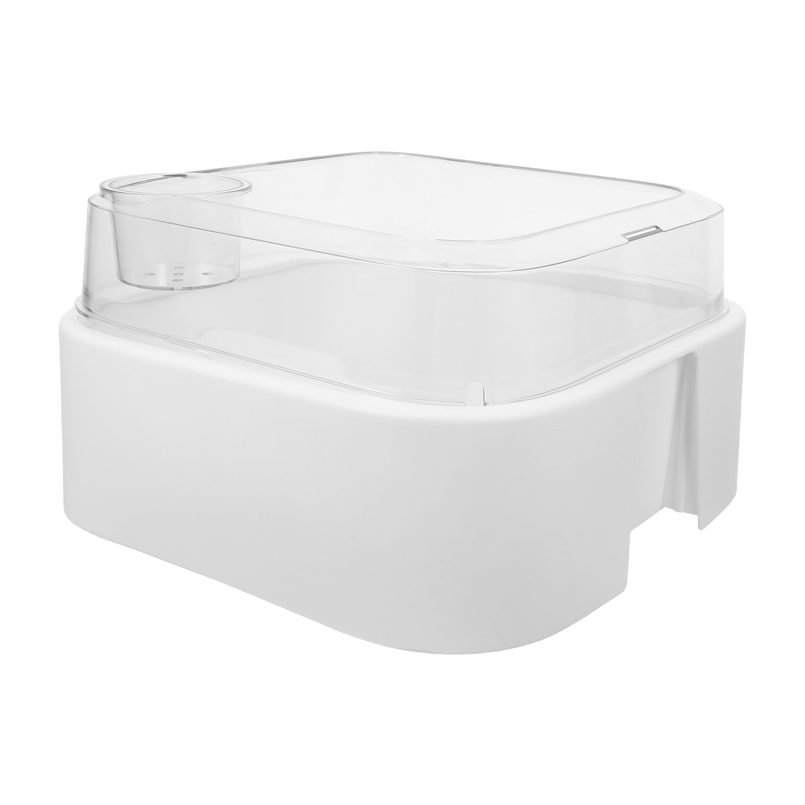 WESIEVYA Reptile Tank with Basking Deck and Escapeproof Lid White Plastic Turtle Enclosure for Aquatic Species