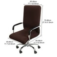 thumbnail image 2 of PiccoCasa Jacquard Office Chair Cover Swivel Chair Computer Armchair Protector, Coffee Brown, 2 of 7