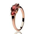 thumbnail image 2 of Solitaire Wedding Ring - Ruby Wedding Ring - Rose Gold - Titanium Ring - Anniversary Ring, 5, 2 of 3