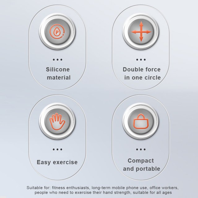 Entrenador de fuerza de agarre de doble fuerza, anillos ergonómicos para antebrazo antideslizantes para atletas