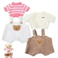 thumbnail image 1 of 2 conjuntos de ropa para osos de 30 cm: Conjuntos de peluche - Conjunto de suéter con pantalones y tirantes para muñecas - Ropa para vestir muñecas de peluche, 1 of 8