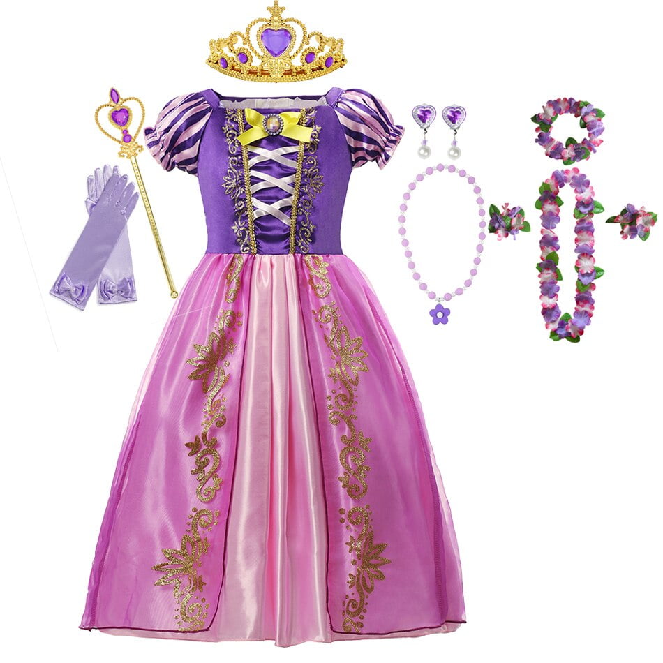 Disney fille cendrillon raiponce Cosplay habiller neige blanche Belle aurore vetements pour enfants fete d anniversaire robe princesse Costume Walmart