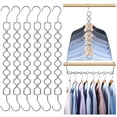 thumbnail image 2 of Paquete de 6 Perchas Ahorradoras de Espacio para Ropa, Resistentes, con Capacidad de 13.6 Kg, con Gancho Giratorio de 360°., 2 of 5