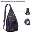 thumbnail image 4 of Cosmos Explorer Sling Backpack - Starry Night Sky Pattern Crossbody Shoulder Bag, Water-Resistant Hiking Essential, 4 of 4