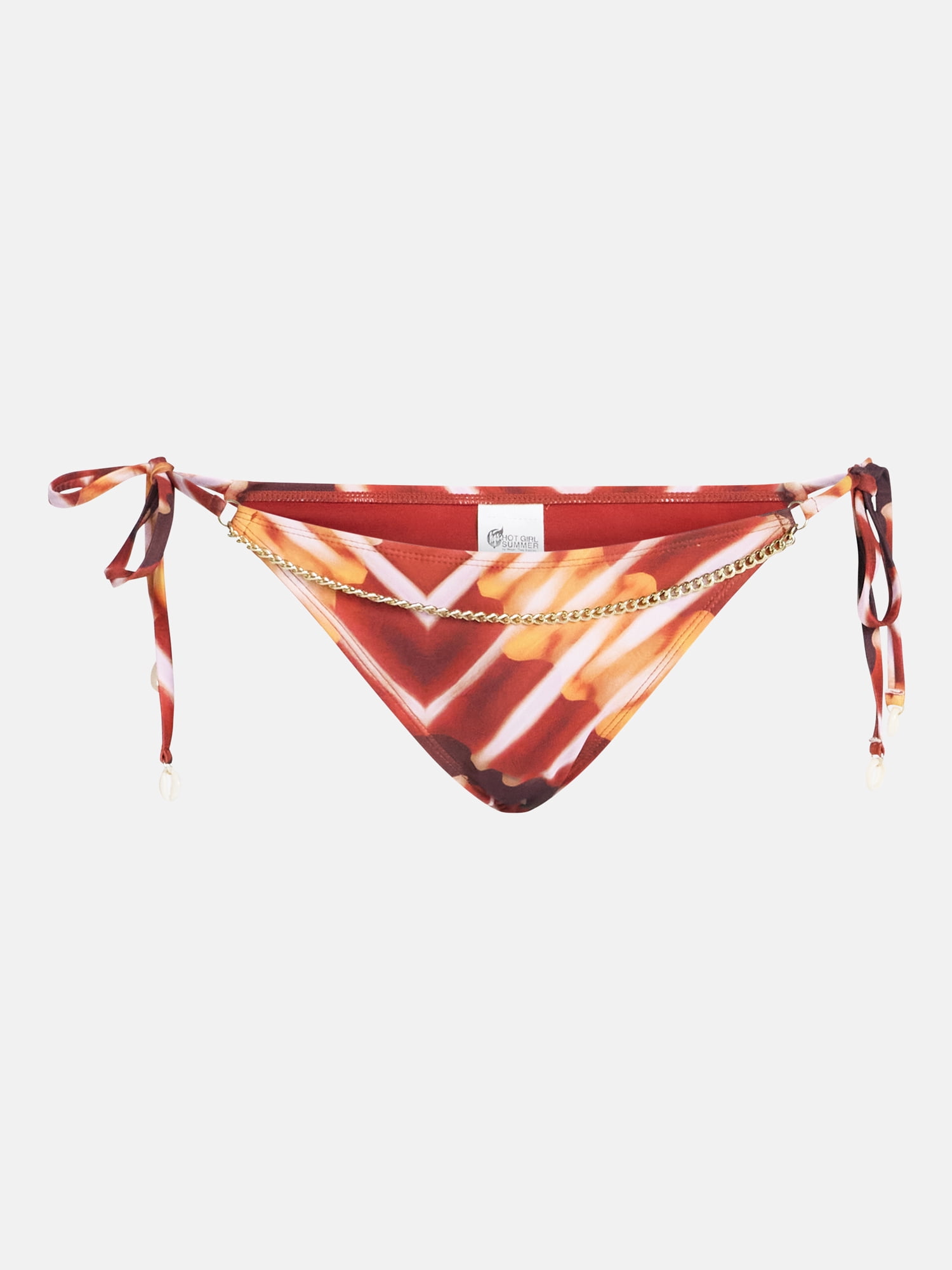 Hot Girl Summer by Megan Thee Stallion Women's and Women's Plus Conch Hottie Side Tie Shell Bikini Bottoms, Sizes XS-3X