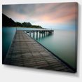 thumbnail image 2 of Pont en Bois dans la Mer Bleue - Impression sur Toile Moderne, 2 of 4