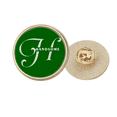 thumbnail image 1 of Handsome Happiness Letters Round Metal Golden Pin Brooch Clip, 1 of 3