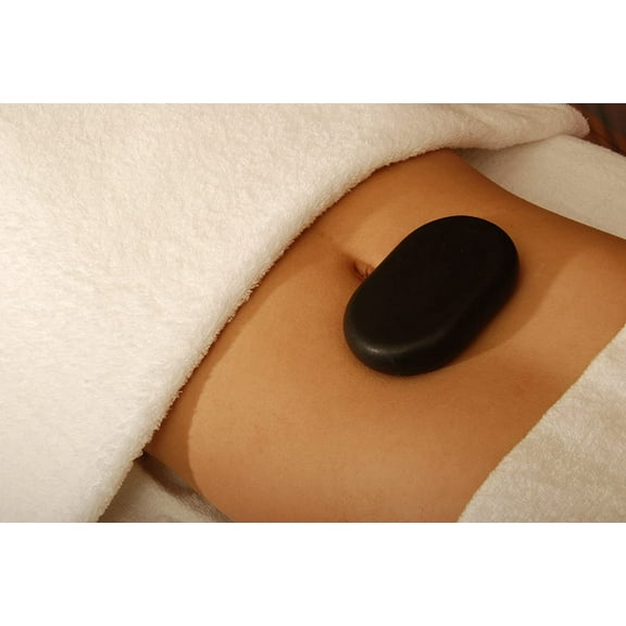 Master Massage 4Piece Super XX Large Ovular Black Basalt Lava Hot Stone Pack