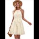 thumbnail image 5 of Vestido con Volantes Sin Mangas y Espalda Descubierta Color Albaricoque S, 5 of 10