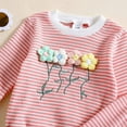 thumbnail image 5 of Xyant Toddler Clothes for Girls Baby 3D Flower Fall Winter Outfits Stripes Sweatshirt Pullover Cute Pants Set Baby Girls' Clothing (Pink,2-3 Years), 5 of 7