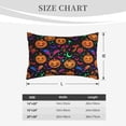 thumbnail image 2 of Halloween Plush Throw Pillow Covers, halloween pumpkin bat Pillow Cases with Invisible Zipper,Halloween Decor Microfiber Pillow Cases for Sleeping Bedroom Sofa Living Room, 2 of 6