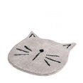 thumbnail image 1 of Microfiber Doormat Creative Cat Face Soft Fluffy Bath Rugs , Non Slip Carpet Bathroom Home Living Room Mat, 23x23 Inch (Grey), 1 of 5