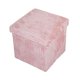 thumbnail image 1 of Taburete de almacenamiento de muebles de terciopelo plegable con caja de almacenamiento otomana rosa Sincero Hogar, 1 of 5