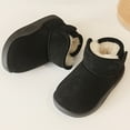 thumbnail image 6 of Tisuna Toddler Girls Snow Boots Solid Color Anti Slip Pull On Ankle Booties Thermal Warm Winter Kids Short Boots Black Size 4-4.5 Years, 6 of 6