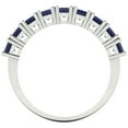 thumbnail image 5 of 2.61 ct Brilliant Emerald Cut Simulated Tanzanite 14k White Gold Eternity Band SZ 8, 5 of 6
