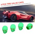 thumbnail image 4 of Tapa Válvula Luminosa para Neumáticos Coche Tapa Válvula Motocicleta Vehículo Eléctrico Tapa Núcleo Válvula Calavera Universal 4 (verde), 4 of 9