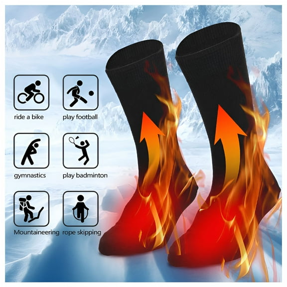 TELOLY Electric Heated Socks Battery Powered Cold Weather Heat Socks Electric Socks for Men