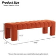 thumbnail image 2 of Velvet End of Bed Bench Upholstered Modern 59" Bedroom Bench for King Bed Bench Tufted Window Bench Comfy Long Ottoman for Living Room/Entry/Indoor, 2 of 8