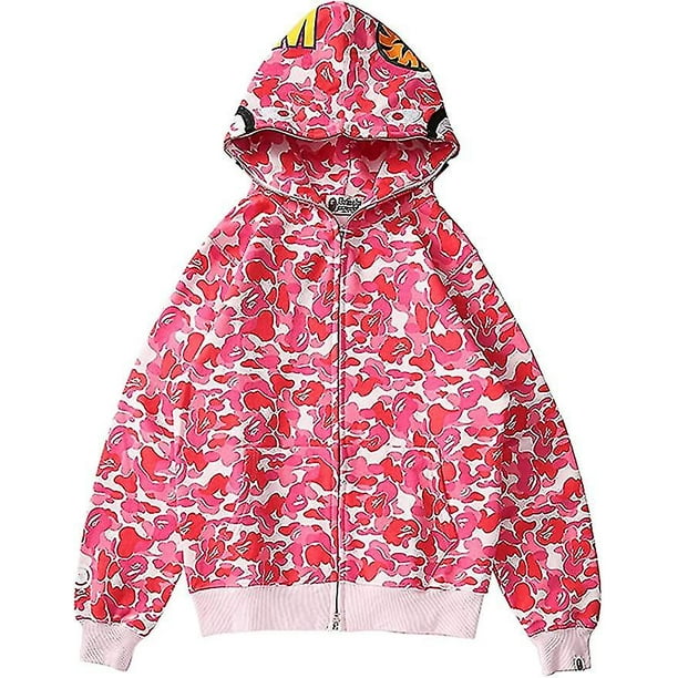 Pink bape shark hoodie discount