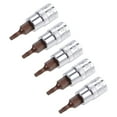 thumbnail image 5 of Uxcell 1/4" Drive x T10 Torx Bit Socket, S2 Steel Bits, CR-V Sockets 38mm Length (For Hand Use Only) 5 Pack, 5 of 5