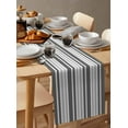 thumbnail image 6 of Grey Stripes Table Runner 72 Inches, Modern Minimalist Horizontal Ombre Lines Bed Runner Dresser Scarves Tabletop for Indoor Outdoor Parties/Ceremony/Banquet, 18" x 72", 6 of 8