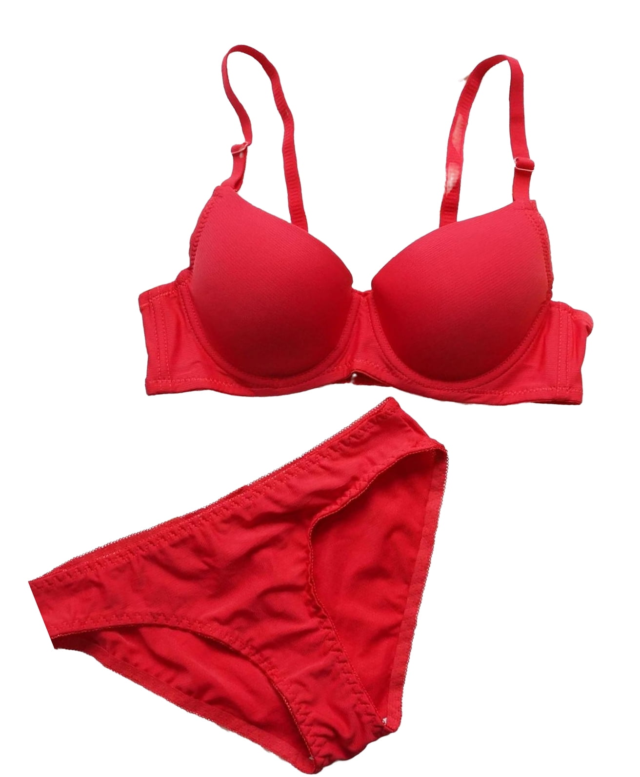Women Print Red Bra & Panty Sets 85B 