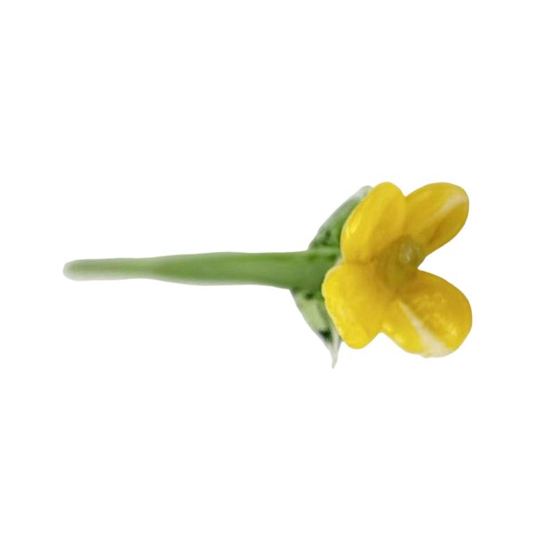 Mini flor de cristal, flor artificial, regalos creativos, figura floral coleccionable Amarillo
