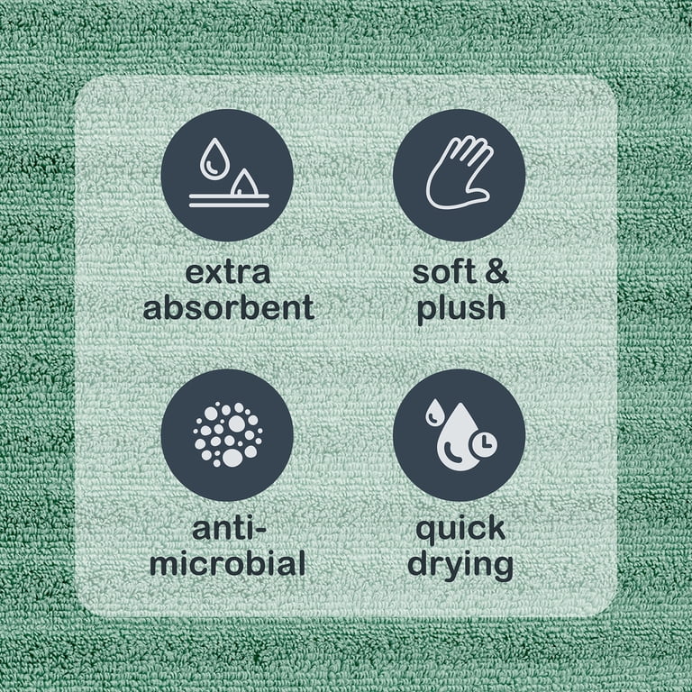 Mainstays Performance Sage Green Bath Sheet photo 3